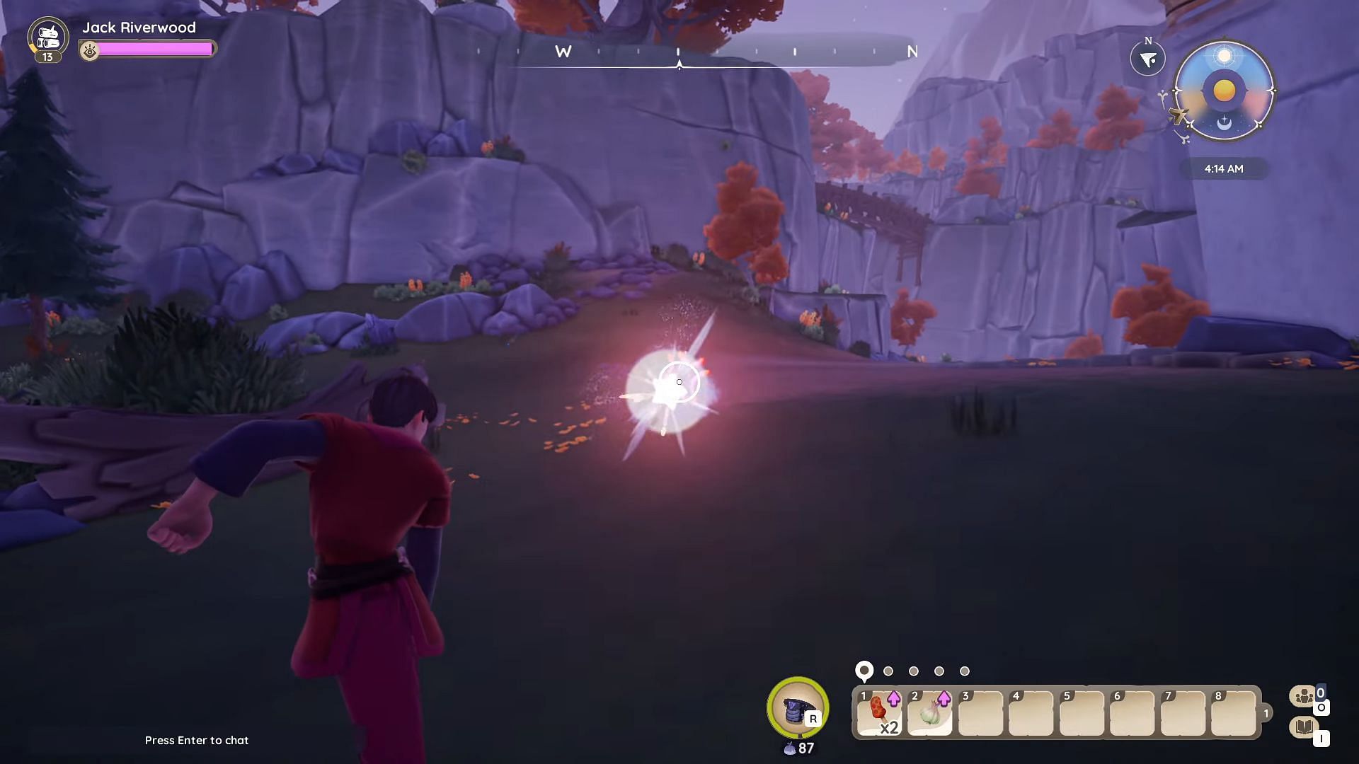 Throw Smoke Bombs unit the critter stops moving (Image via Singularity 6 Corporation || YouTube/TheProdigyCraft)